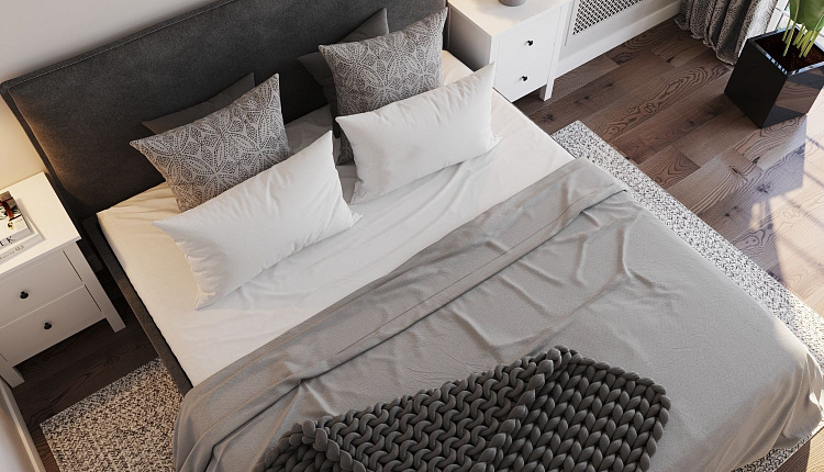 Спальня по проекту @designstudio09. ЖК Прилесный  